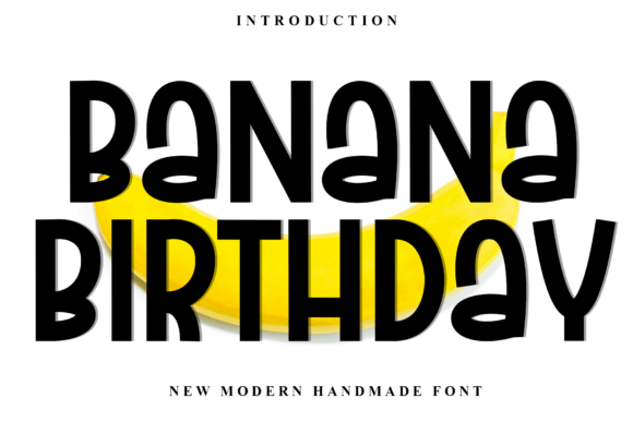 Banana Birthday Font for Business