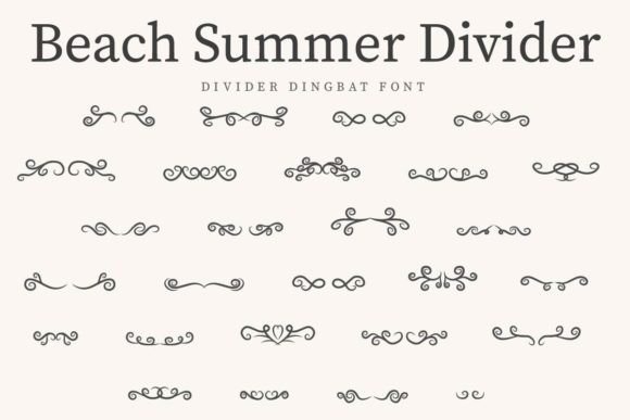 Beach Summer Divider Font