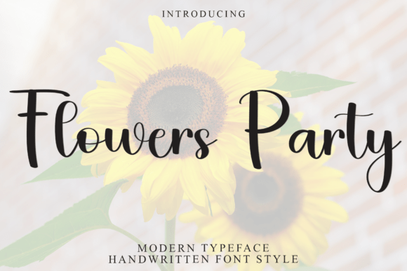 Flowers Party Font for Web Design