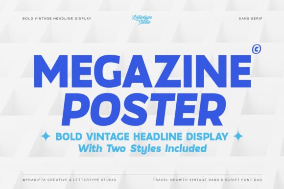 Megazine Poster: Bold Vintage Font for Campaigns