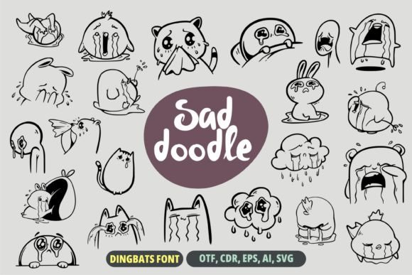 Sad Doodle Font for Business Branding