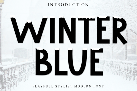 Winter Blue Font for Creative Marketing